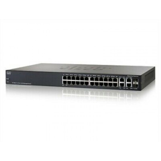 Cisco SF300-24P 24-Port 10/100 PoE Managed Switch SRW224G4P-K9 V01