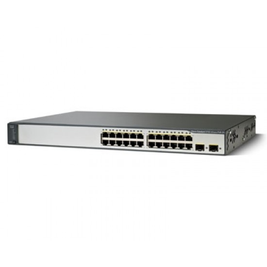 Cisco Catalyst 3750G 24 Port Switch WS-C3750V2-24WS-S