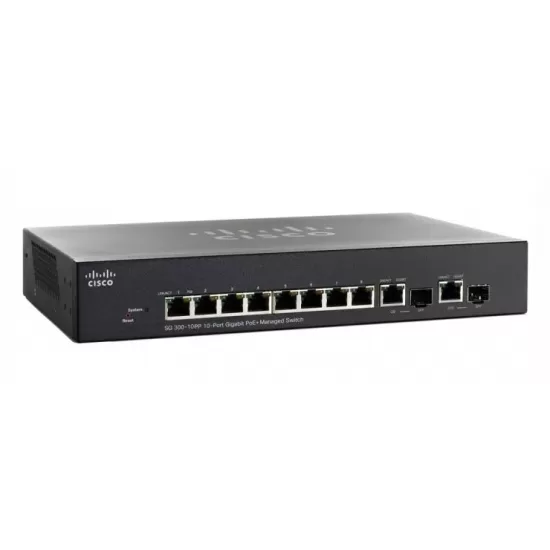 Refurbished Cisco SG300-10P-K9-IN 10-Port Gigabit Managed Switch