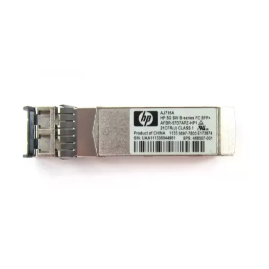 Refurbished HP 8GB SFP plus Transceiver Module AJ716A 468507-001