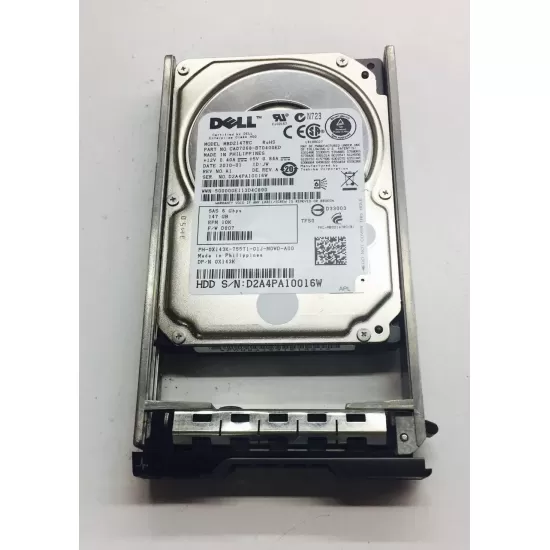 Refurbished Dell 146GB 10K RPM 6G 2.5 Inch SAS HDD MBD2147RC 0X143K