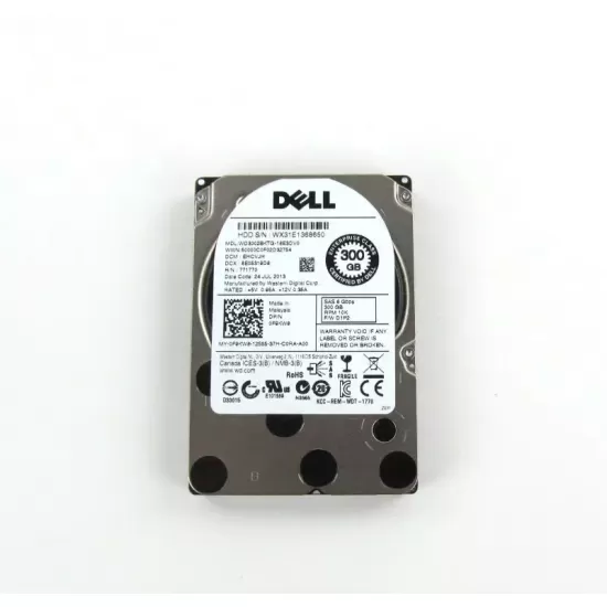 Refurbished Dell 300GB 10K RPM 6G 2.5 Inch SAS HDD WD3002BKTG 0F9KW8