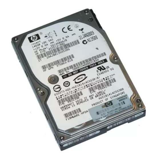 Refurbished HP 146GB 10K RPM 3G DP 2.5 Inch SAS HDD 459512-002 375863-010 432320-001