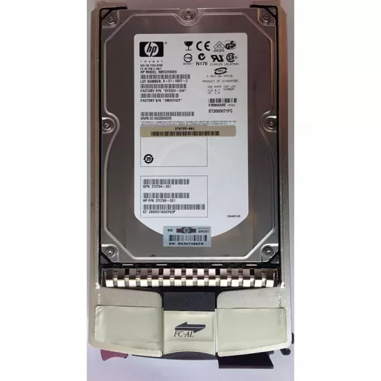 Refurbished HP 500GB 7.2K RPM 2G DP 3.5 Inch FC HDD 370789-001 370794-001 371142-001