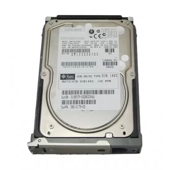 Refurbished Sun 146GB 10K RPM 3.5 Inch 80PIN SCSI HDD 390-0178-02