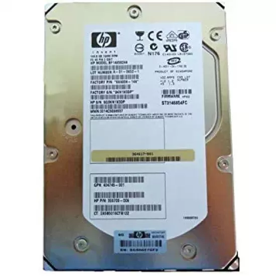 Refurbished HP 146GB 15K RPM 2G DP 3.5 Inch FC HDD 0B22164 364617-001 404395-002 366024-002