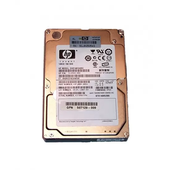 Refurbished HP 146GB 15K RPM 3G DP 2.5 Inch SAS HDD 512544-002 418373-009 504334-001