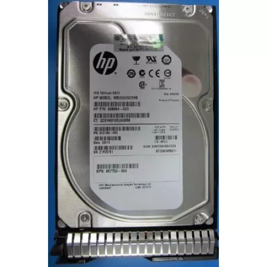 Refurbished HP 2tb 7.2k rpm 3g 3.5 inch sata hard disk 695502-002 397377-026 508040-001