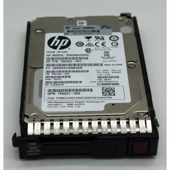 Refurbished HP 300gb 15k rpm 12g 2.5 inch sas hard disk 759202-001 759221-002