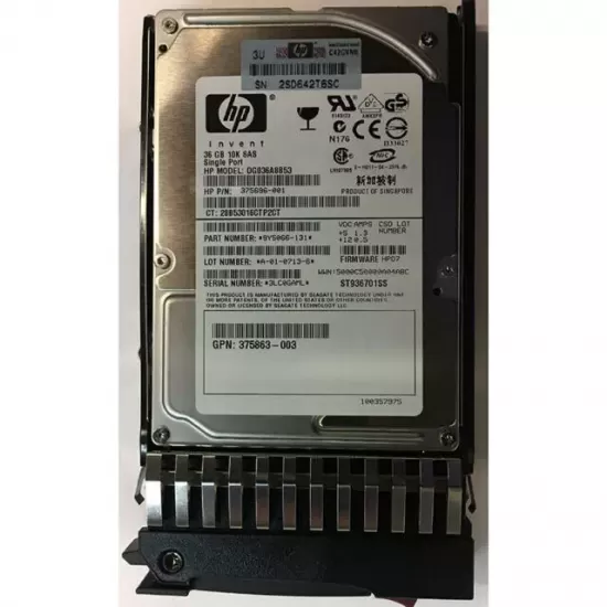 Refurbished HP 36gb 10k rpm sp 2.5 inch sas hard disk 375863-003