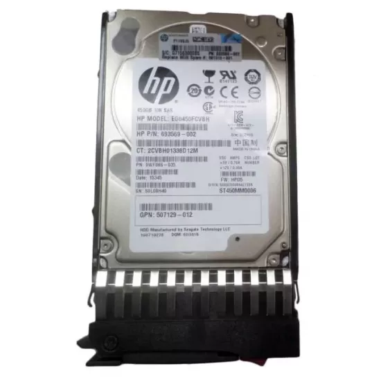 Refurbished HP 450GB 10k RPM 6g dp 2.5 inch sas hard disk EG0450FCVBH 693569-002 730454-002