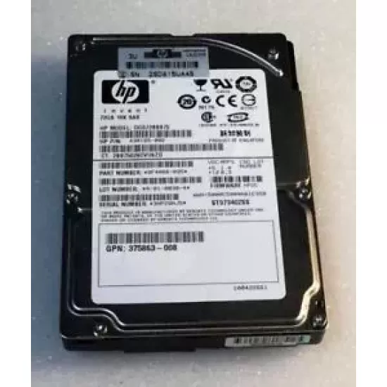 Refurbished HP 72GB 10K RPM 3G DP 2.5 Inch SAS HDD 430165-002 375863-006 389346-001