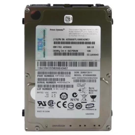 Refurbished IBM 300gb 10k rpm 6g 2.5 Inch SAS Hard Disk Drive 42D0630 42D0628