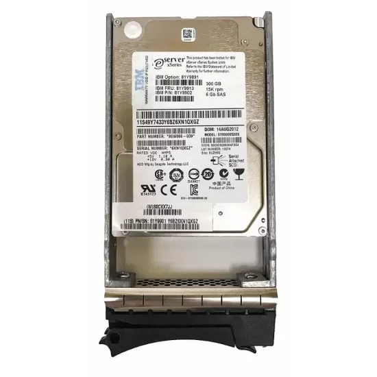 Refurbished IBM 300gb 15k rpm 6g 2.5 inch sas hard disk 81Y9891 81Y9902 81Y9913