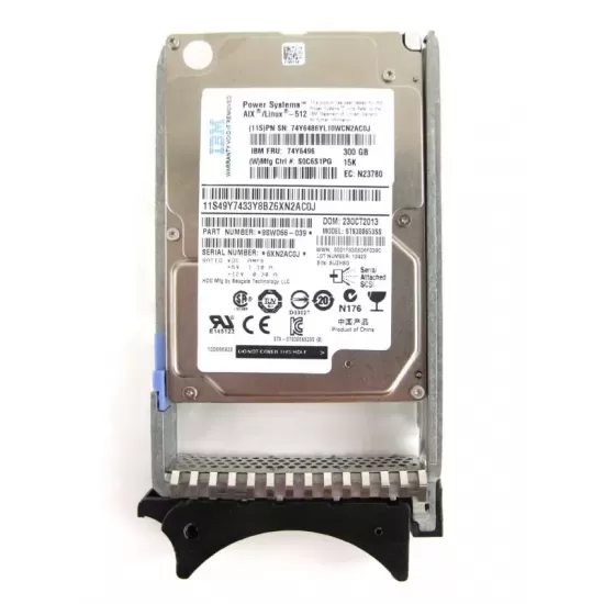 Refurbished IBM 300gb 15k rpm sas 2.5 inch hard disk 74Y6496